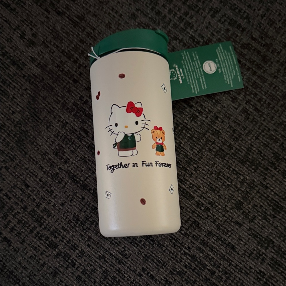 Hello Kitty Cream and Green Tumbler